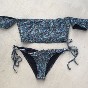 Beach Riot off the shoulder bikini set