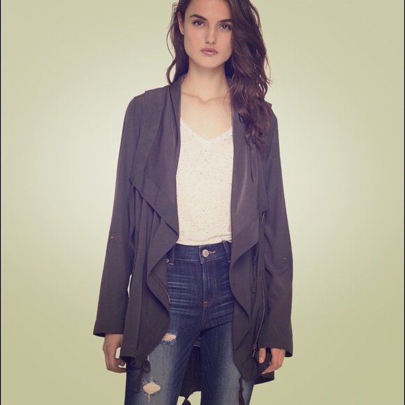 Express Gray Drapey Anorak