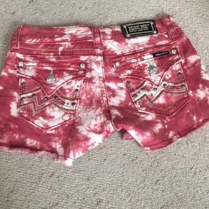 Tie dye Miss Me shorts