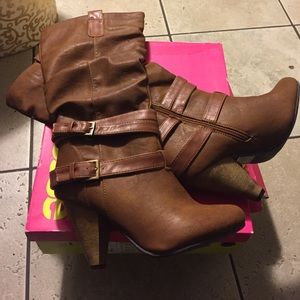 Charlotte Russe Cognac Boots
