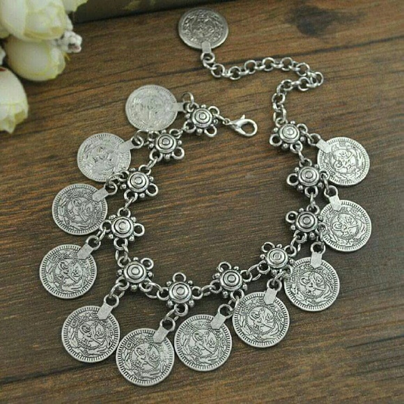 Turkish Coin Boho Anklet - Picture 3 of 4