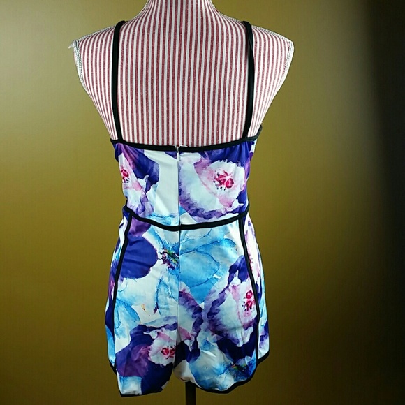 LAST ONE! Turquoise and Blue Romper - Picture 3 of 3