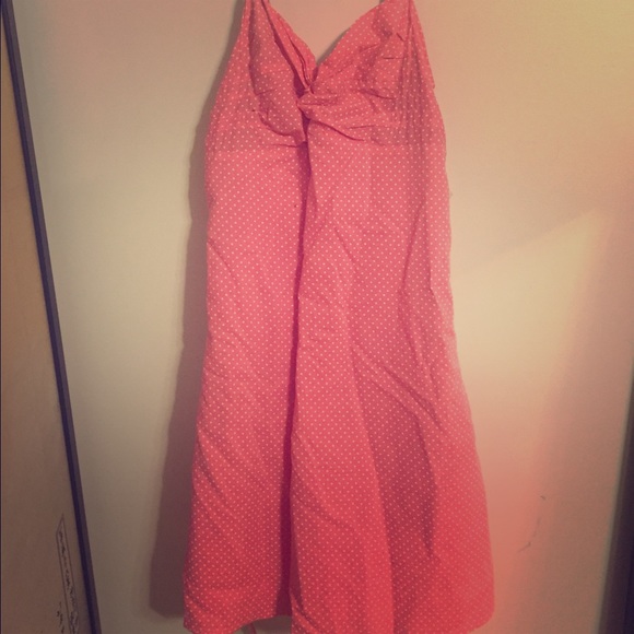 Pink polka dot party dress