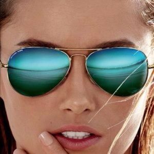 Michael Kors Dylan Aviator Green Lens / Gold Frame