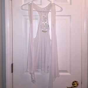 NEVER WORN crochet strap vest