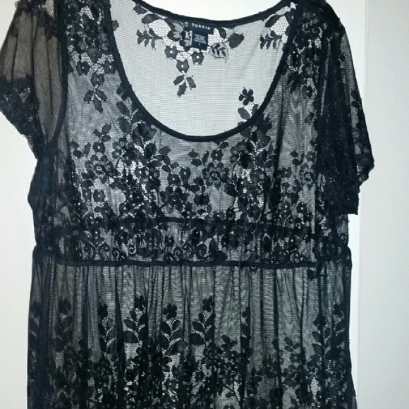 Torrid size 2 Mesh baby doll top