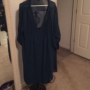 Torrid polka dot green dress