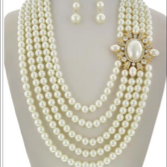 Multi Strand Pearl Necklace