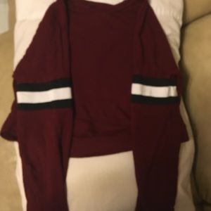 Maroon crop top