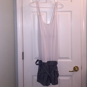 Strappy romper with cross cross straps