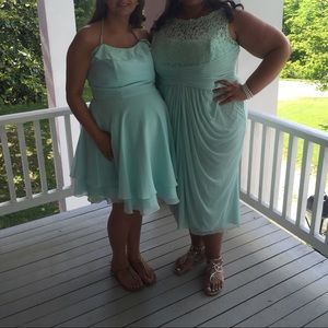Selling dress on the right! Mint bridesmaid dress!