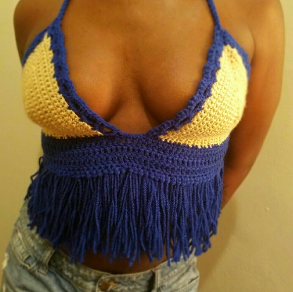 Crochet Frills Bra Top