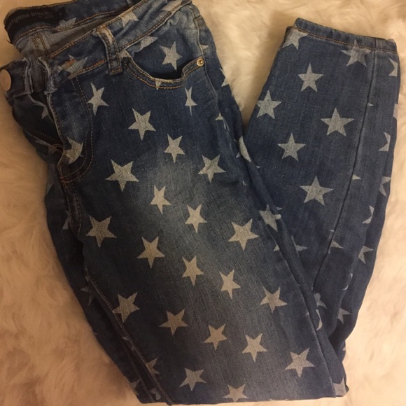 Star print skinny jeans Fourth of July