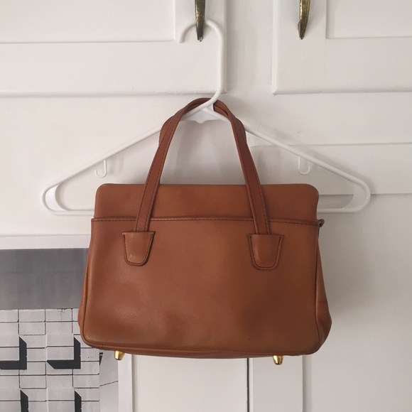 Vintage cognac leather purse