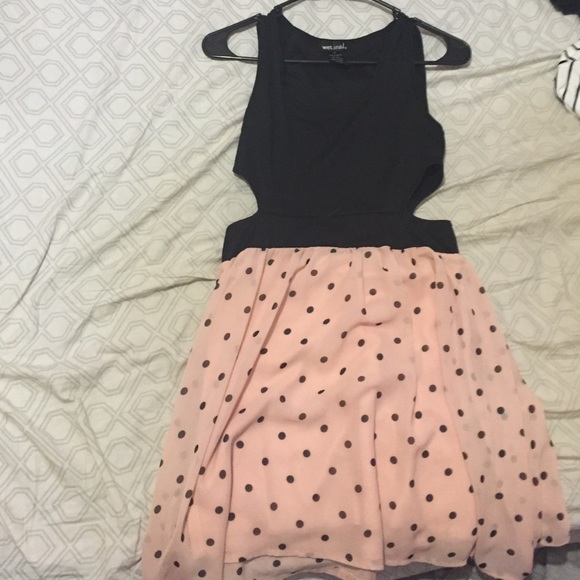 Black and pink dress