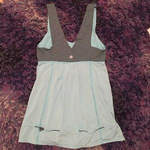 *SALE* Lululemon Blue Striped V-neck Soft Tank 4
