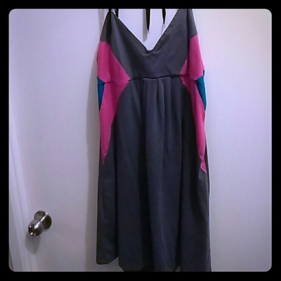 Grey and pink summer dress