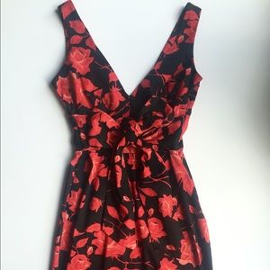 Little Black (& Red Floral) Dress