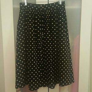 Polka Dot Midi Skirt