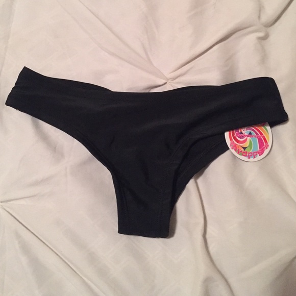 Black scrunch bathing suit bottoms