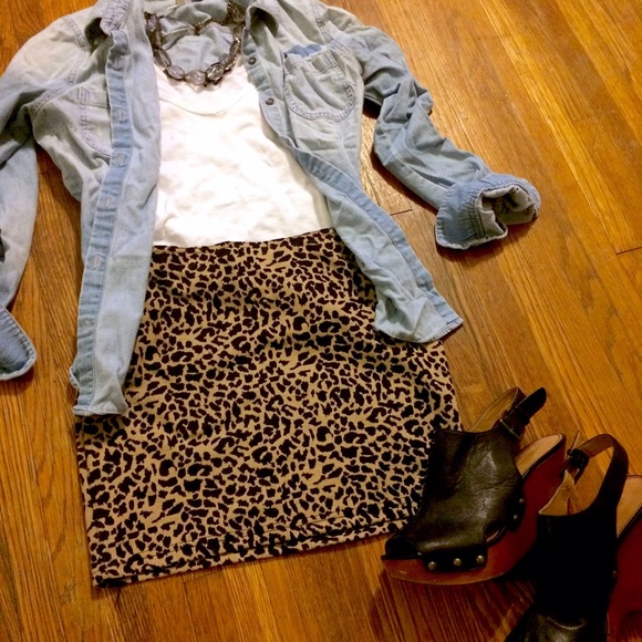 Cheetah print skirt