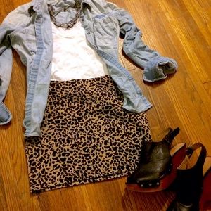 Cheetah print skirt