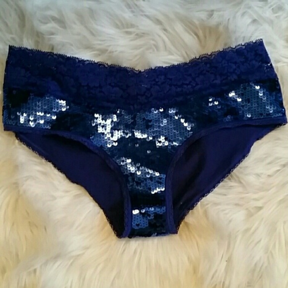 Blue sequin panties