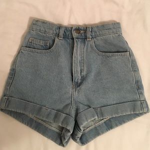 American Apparel jean shorts