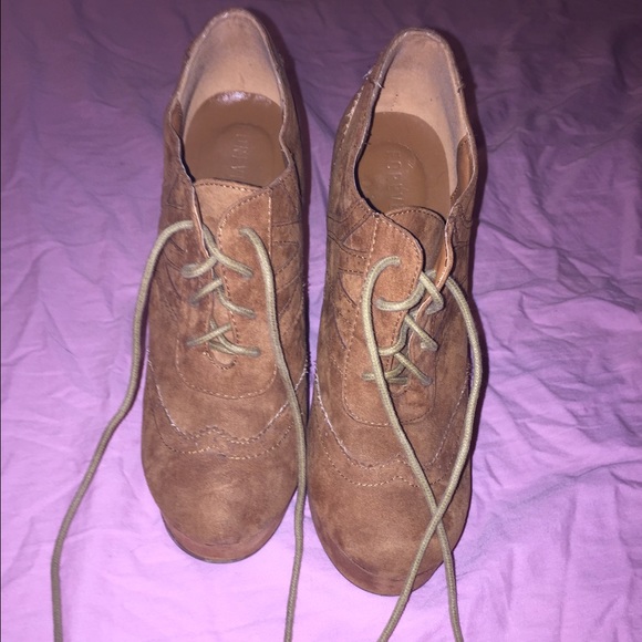 Tan Wedge Bootie Forever 21 Size 8
