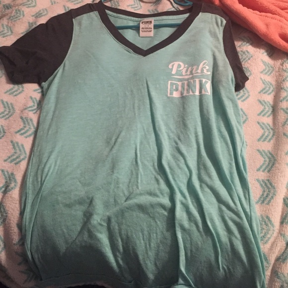 Blue and grey pink tshirt