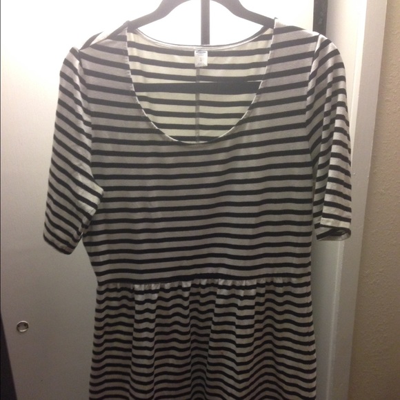 Black and White Striped Dress