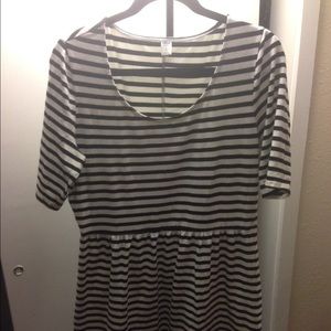 Black and White Striped Dress