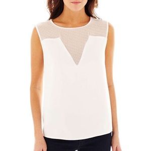 MNG by Mango Swiss Dot Illusion Blouse