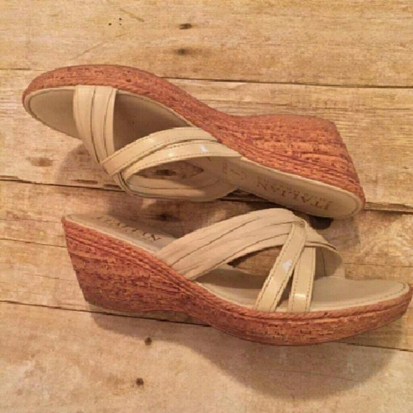 Italian shoemakers wedge sandals