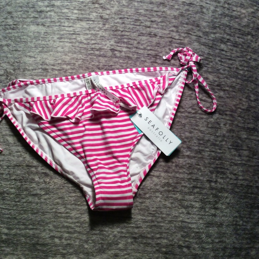 NWT seafolly ruffle bikini bottom size 12