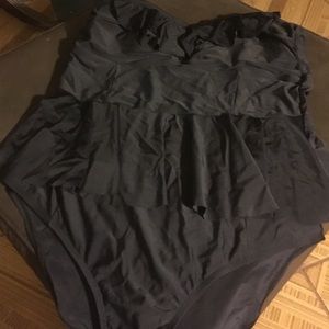 Peplum strapless bathing suit!