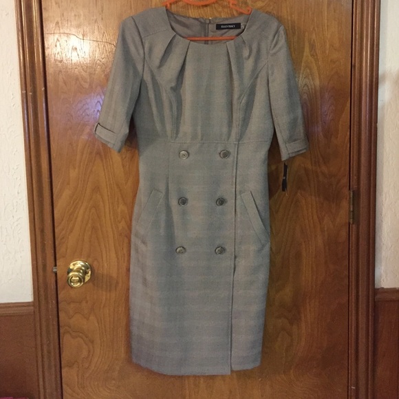 Microcheck Sheath Dress