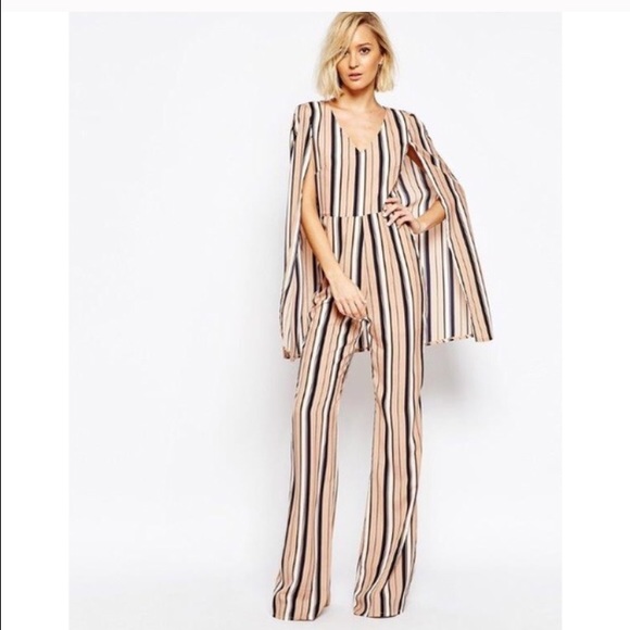 Lavish Alice striped jumpsuit.