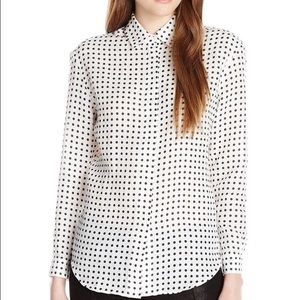 100% Authentic Burberry polka dot linen shirt