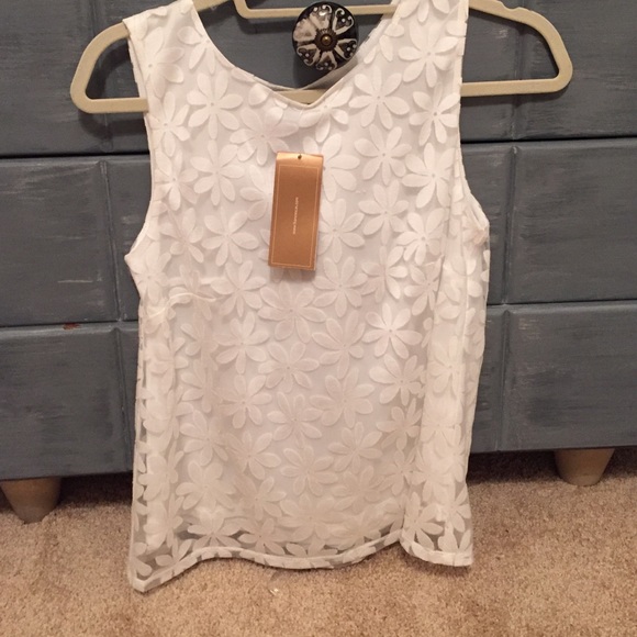 White flowered top