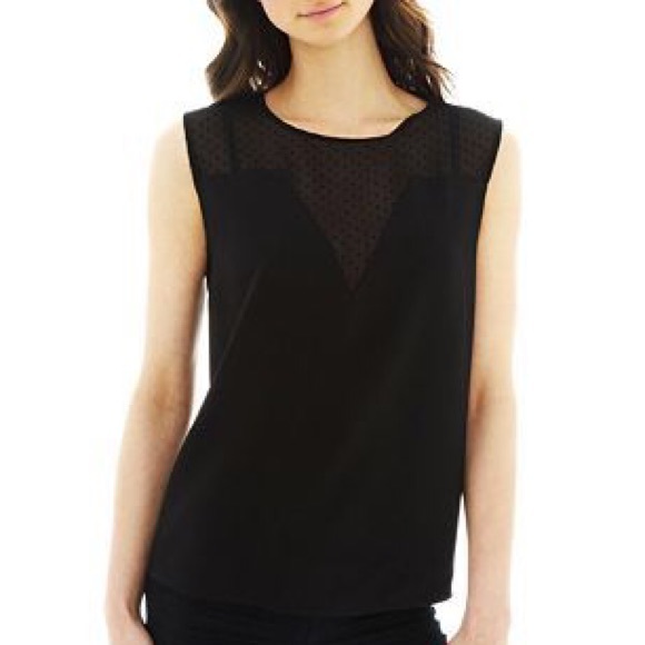 MNG by Mango Swiss Dot Illusion Blouse