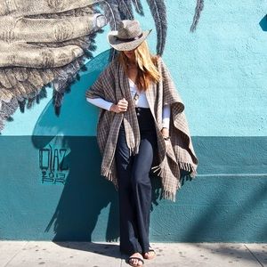 Authentic Handmade Aztec Mexican Poncho, OS