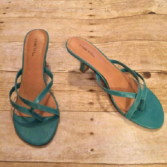 Turquoise Cabrizi casual heels