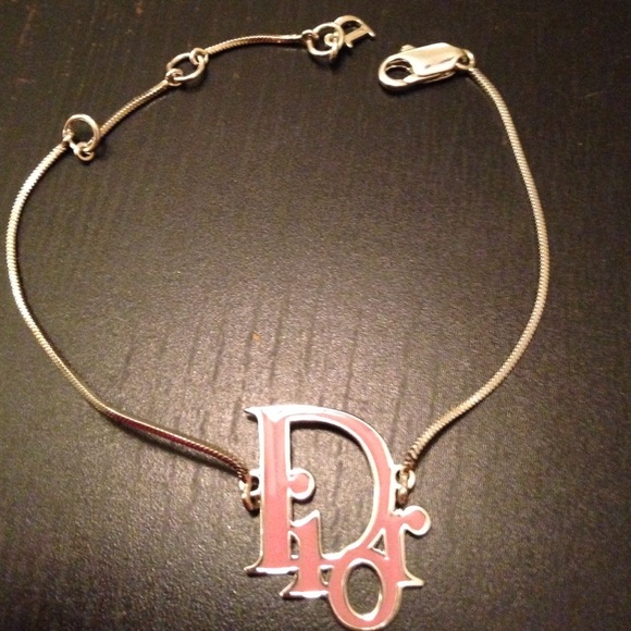 Dior silver and pink bracelet