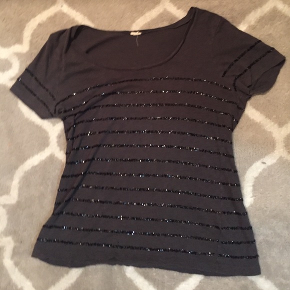 J Crew Striped Sequin Top