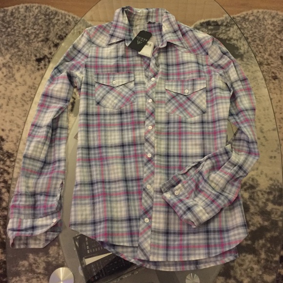 Guess plaid shirt