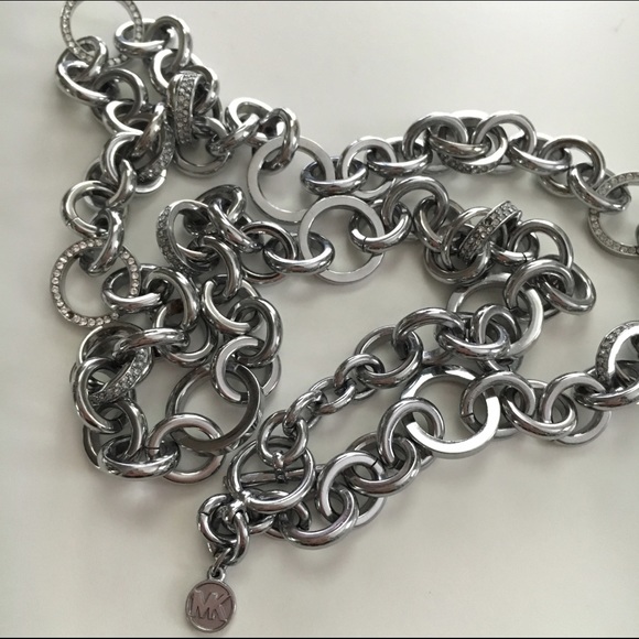 Michael Kors Brilliance Pave Chain Link Necklace
