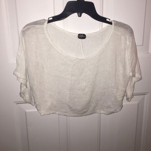 White throw over shirt