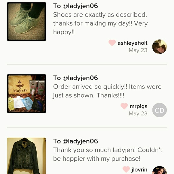 Closet stats!!  Love notes...happy customers