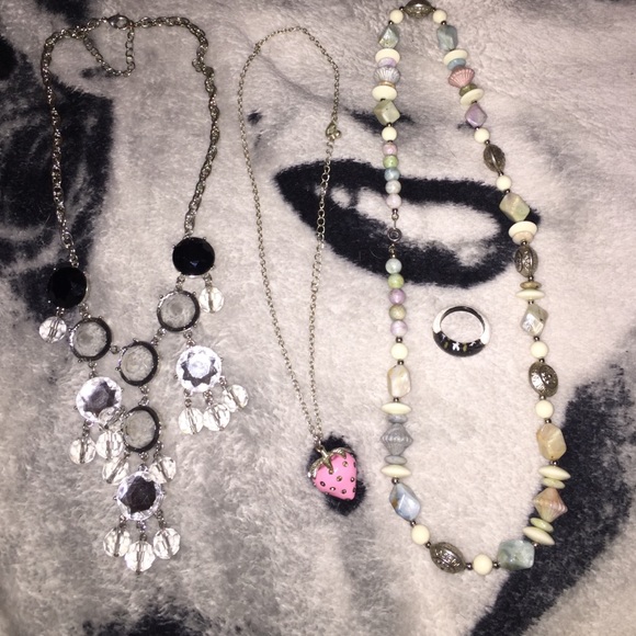 JEWELRY BUNDLE- 3 necklaces 1 ring